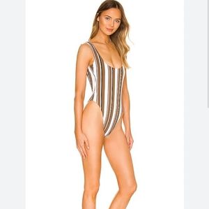 Vitamin A | Reese One Piece Swimsuit St Barths Stripe | Size XL